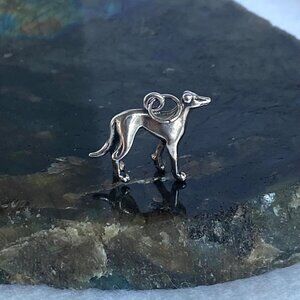 Sterling Silver 925 Dakota West Grayhound Dog Charm Puppy Charm Pendant